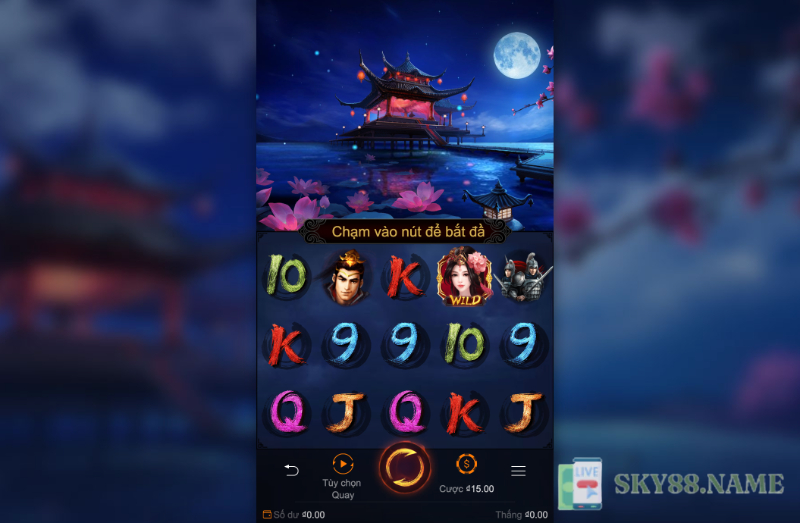 Các nút trong Mỹ nữ Sky88